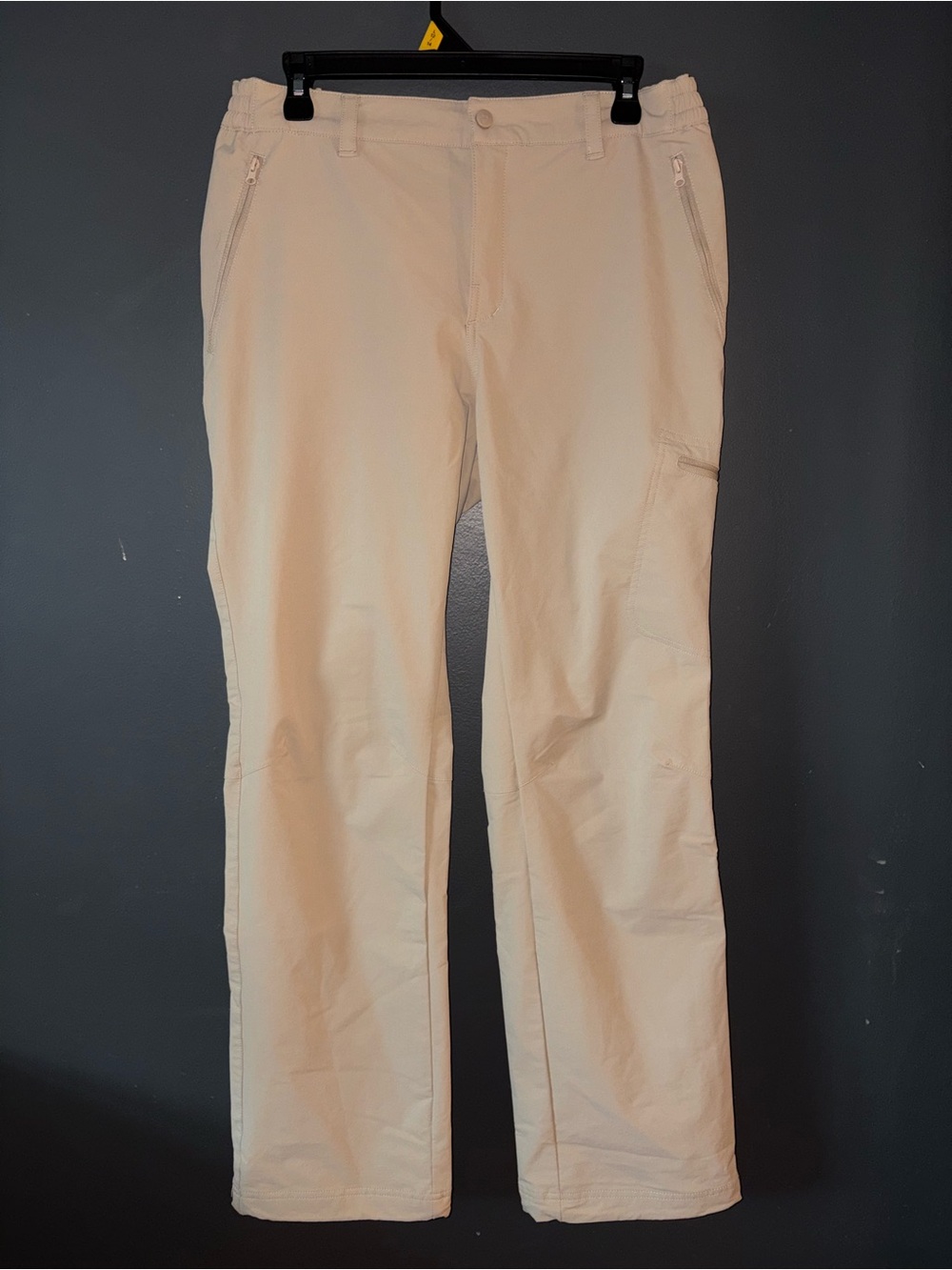 Outdoor ventures. Men's Casual Stretch Pants in Beige